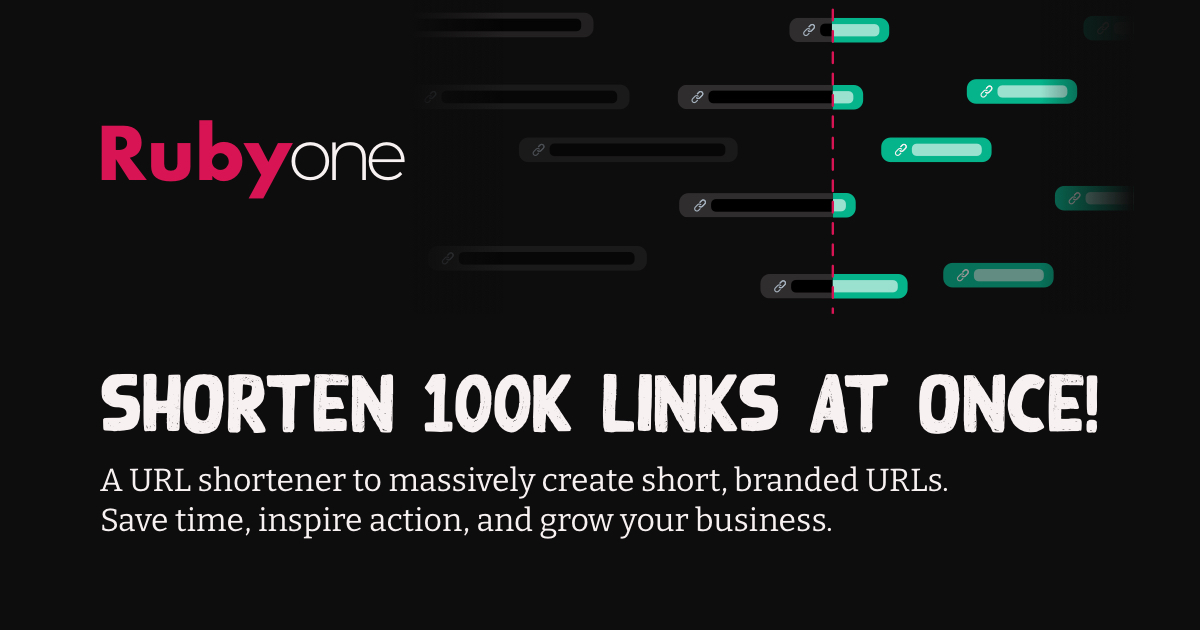 Ruby One Shorten 100K links at once